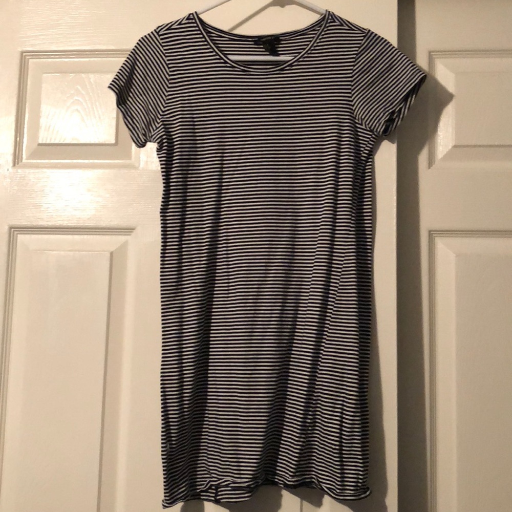 Black & white striped tshirt dress